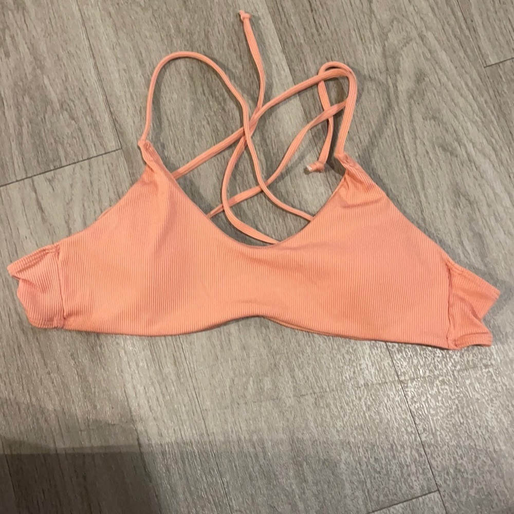 Shein Strappy Back Peach Swimsuit top